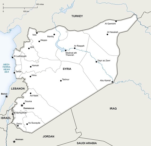 แผนที่ประเทศซีเรีย